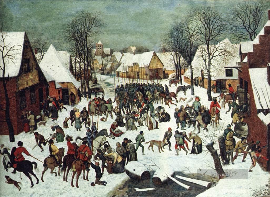 der Schlachtung des Innocents Flämisch Renaissance Bauer Pieter Bruegel der Ältere Ölgemälde